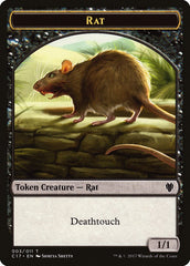 Cat Warrior (008) // Rat (003) Double-Sided Token [Commander 2017 Tokens] | Good Games Modbury