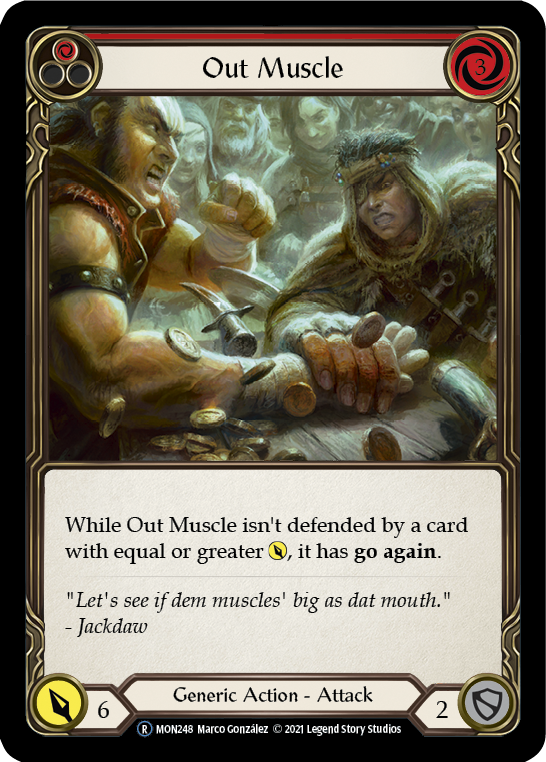 Out Muscle (Red) [U-MON248-RF] (Monarch Unlimited)  Unlimited Rainbow Foil | Good Games Modbury