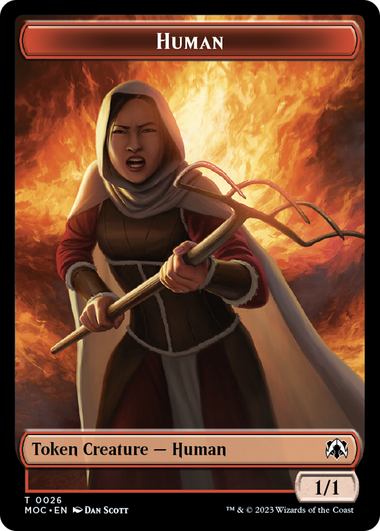 Squid // Human (26) Double-Sided Token [March of the Machine Commander Tokens] | Good Games Modbury