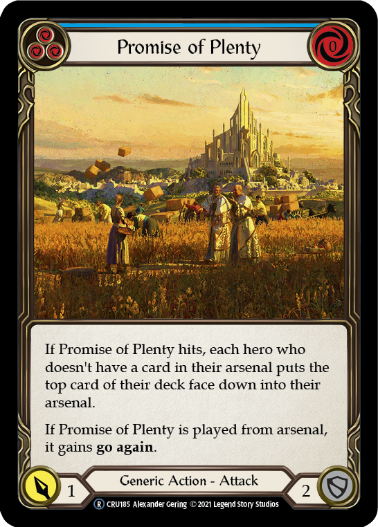 Promise of Plenty (Blue) [U-CRU185] (Crucible of War Unlimited)  Unlimited Rainbow Foil | Good Games Modbury