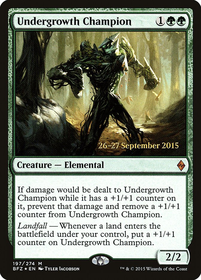 Undergrowth Champion [Battle for Zendikar Prerelease Promos] | Good Games Modbury