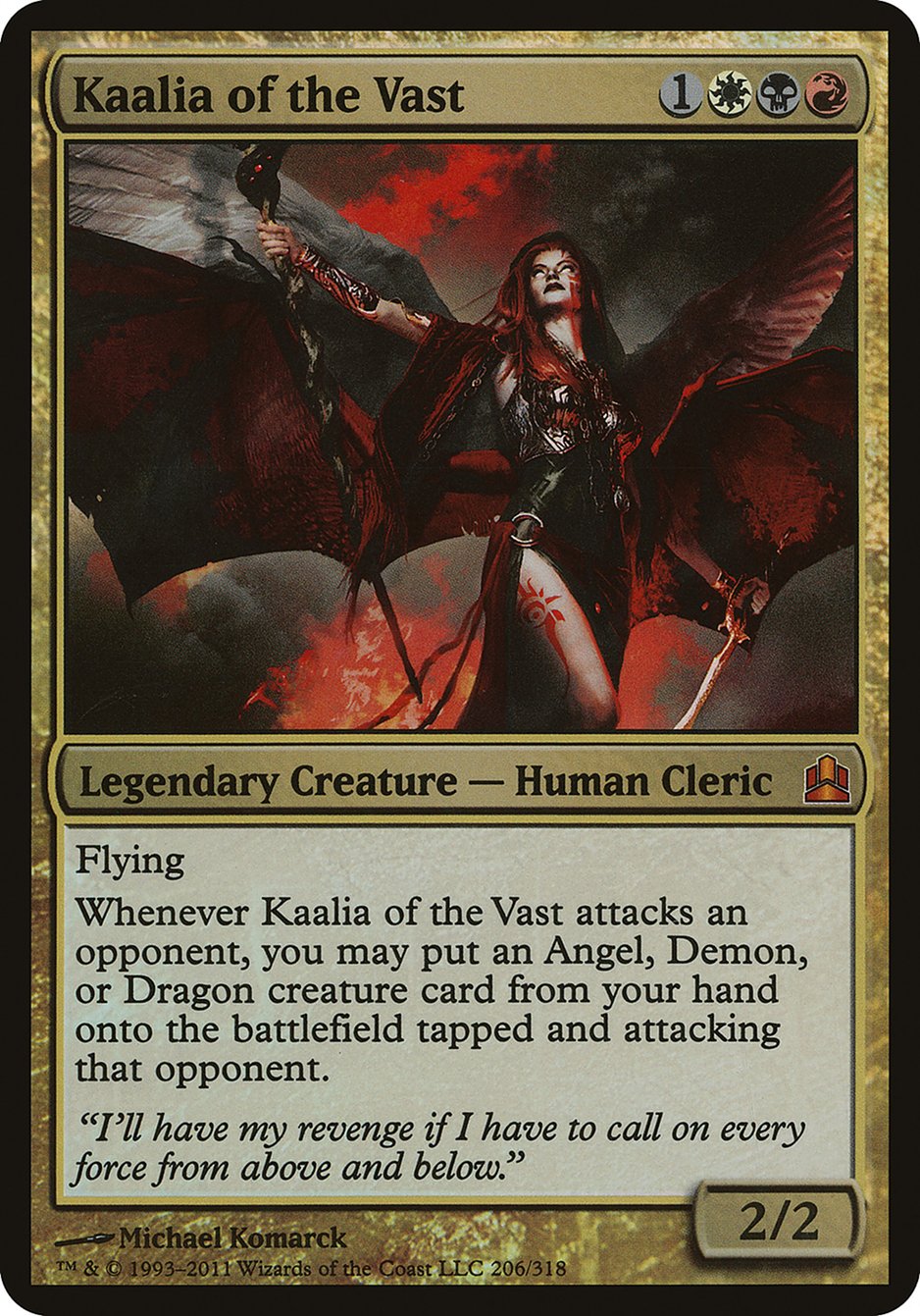 Kaalia of the Vast (Oversized) [Commander 2011 Oversized] | Good Games Modbury