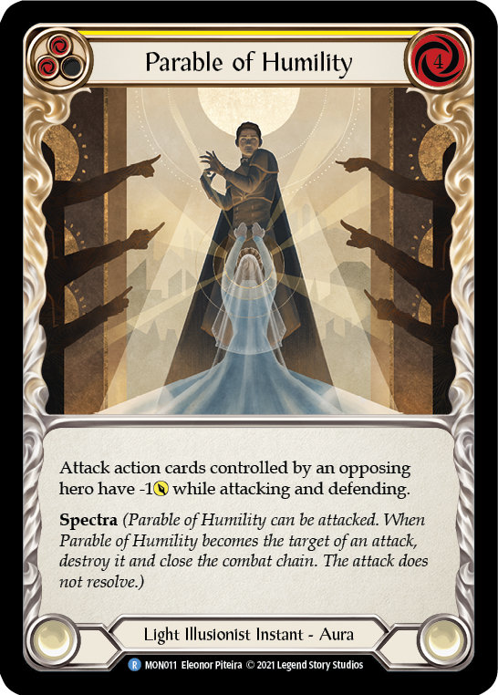 Parable of Humility [MON011-RF] (Monarch)  1st Edition Rainbow Foil | Good Games Modbury