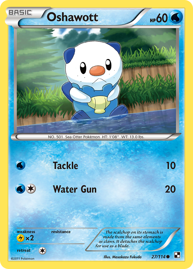 Oshawott (27/114) [Black & White: Base Set] | Good Games Modbury