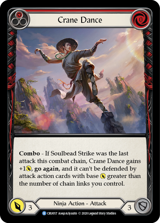 Crane Dance (Red) [CRU057] (Crucible of War)  1st Edition Rainbow Foil | Good Games Modbury