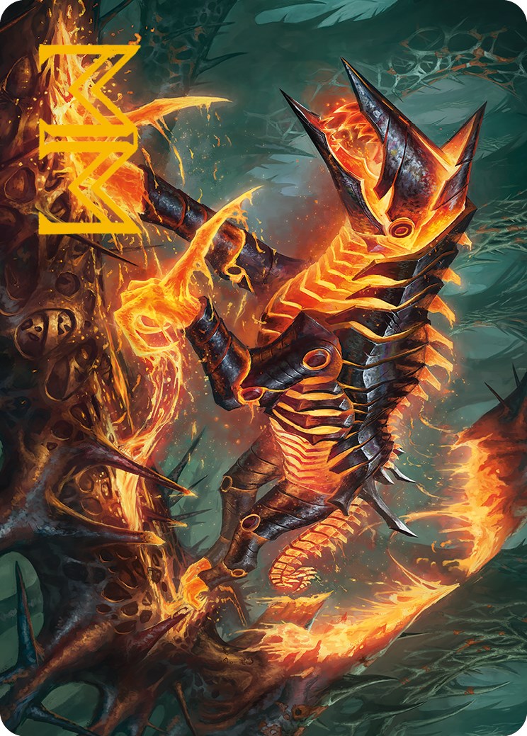 Kuldotha Cackler Art Card (Gold-Stamped Signature) [Phyrexia: All Will Be One Art Series] | Good Games Modbury