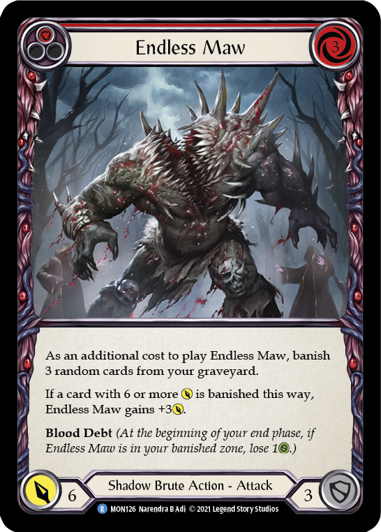 Endless Maw (Red) [MON126-RF] (Monarch)  1st Edition Rainbow Foil | Good Games Modbury