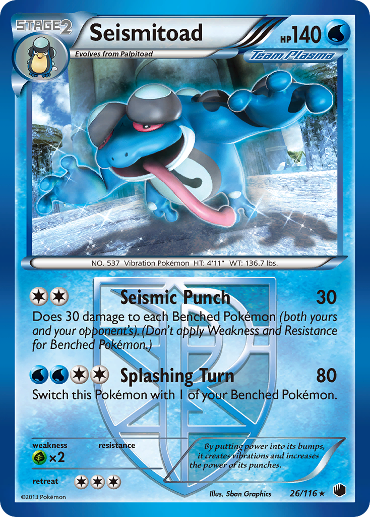 Seismitoad (26/116) [Black & White: Plasma Freeze] | Good Games Modbury