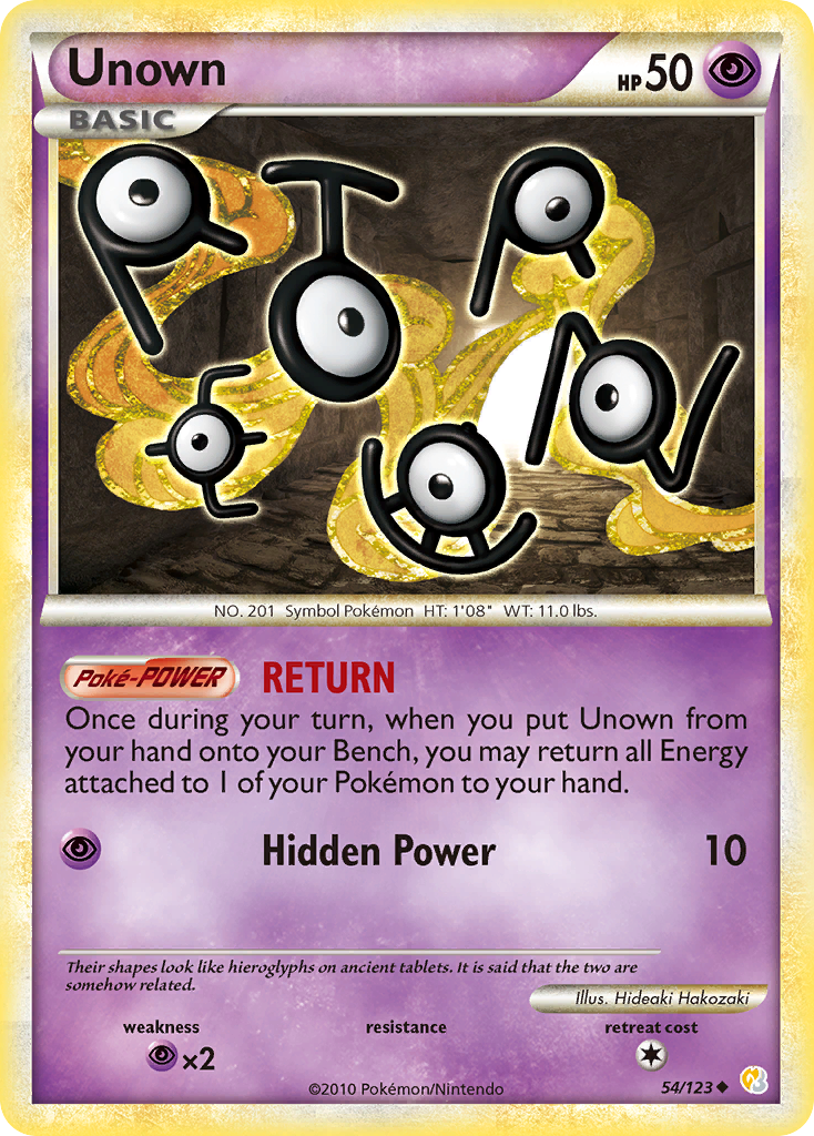 Unown (54/123) [HeartGold & SoulSilver: Base Set] | Good Games Modbury