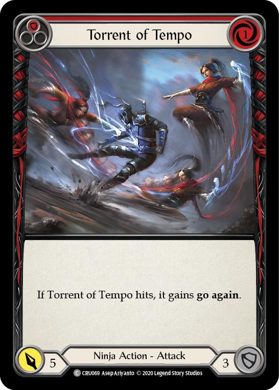 Torrent of Tempo (Red) [CRU069] (Crucible of War)  1st Edition Rainbow Foil | Good Games Modbury