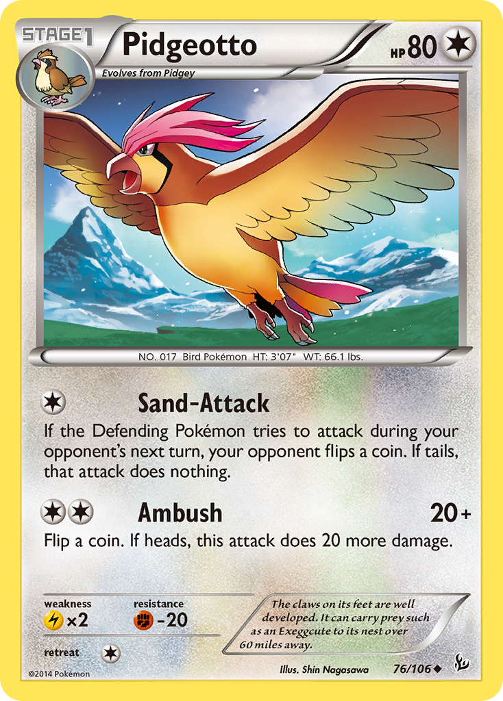 Pidgeotto (76/106) [XY: Flashfire] | Good Games Modbury