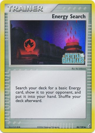 Energy Search (86/100) (Stamped) [EX: Crystal Guardians] | Good Games Modbury