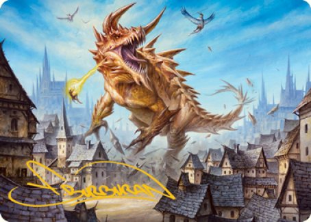 Tarrasque Art Card (Gold-Stamped Signature) [Dungeons & Dragons: Adventures in the Forgotten Realms Art Series] | Good Games Modbury