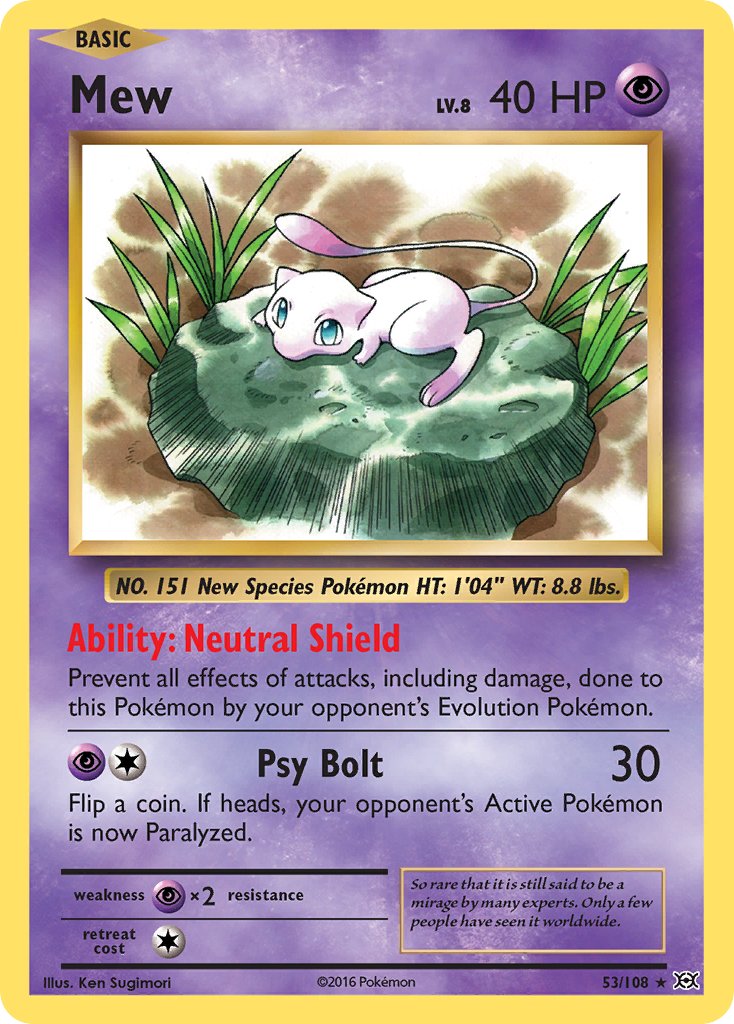 Mew (53/108) (Theme Deck Exclusive) [XY: Evolutions] | Good Games Modbury