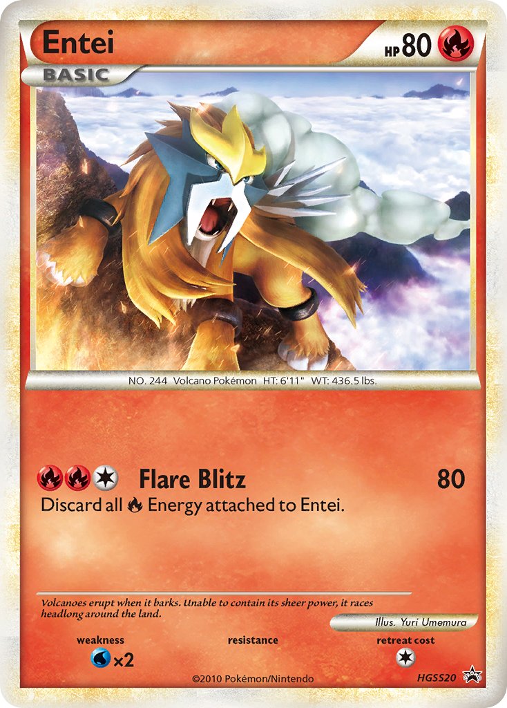 Entei (HGSS20) [HeartGold & SoulSilver: Black Star Promos] | Good Games Modbury