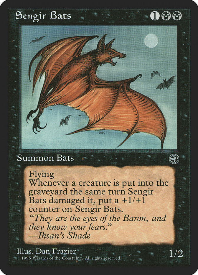 Sengir Bats (Ihsan's Shade Flavor Text) [Homelands] | Good Games Modbury