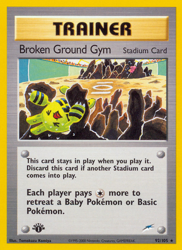 Broken Ground Gym (92/105) [Neo Destiny 1st Edition] | Good Games Modbury