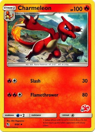 Charmeleon (8/68) (Charizard Stamp #30) [Battle Academy 2020] | Good Games Modbury