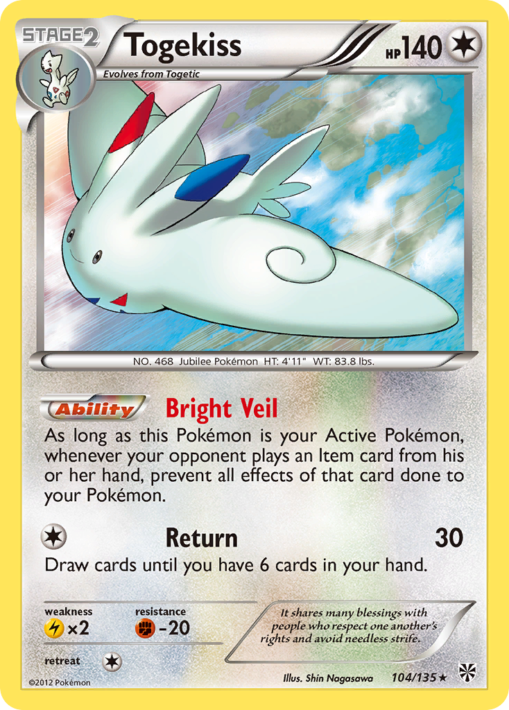 Togekiss (104/135) [Black & White: Plasma Storm] | Good Games Modbury