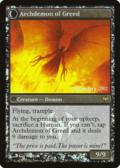 Ravenous Demon // Archdemon of Greed [Dark Ascension Prerelease Promos] | Good Games Modbury