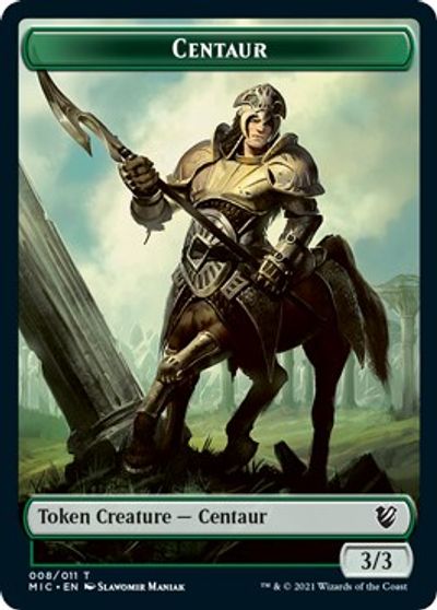 Centaur // Wolf Double-Sided Token [Innistrad: Midnight Hunt Commander Tokens] | Good Games Modbury