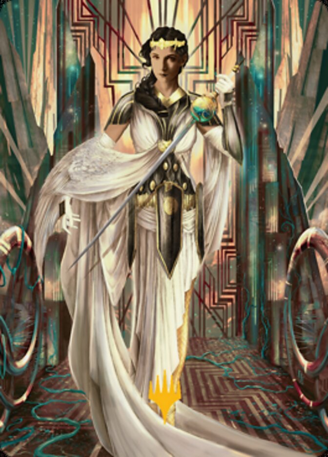 Elspeth Resplendent 2 Art Card (Gold-Stamped Signature) [Streets of New Capenna Art Series] | Good Games Modbury