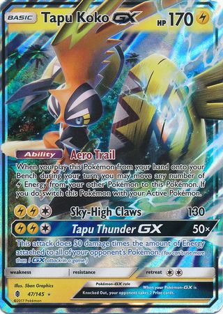 Tapu Koko GX (47/145) (Jumbo Card) [Sun & Moon: Guardians Rising] | Good Games Modbury