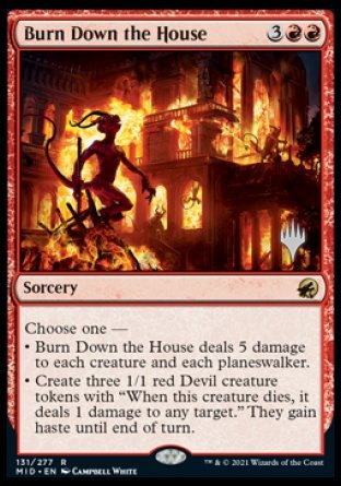 Burn Down the House (Promo Pack) [Innistrad: Midnight Hunt Promos] | Good Games Modbury