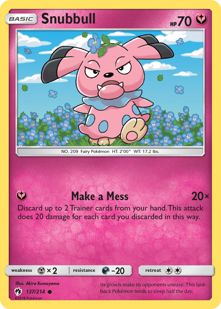 Snubbull (137/214) [Sun & Moon: Lost Thunder] | Good Games Modbury