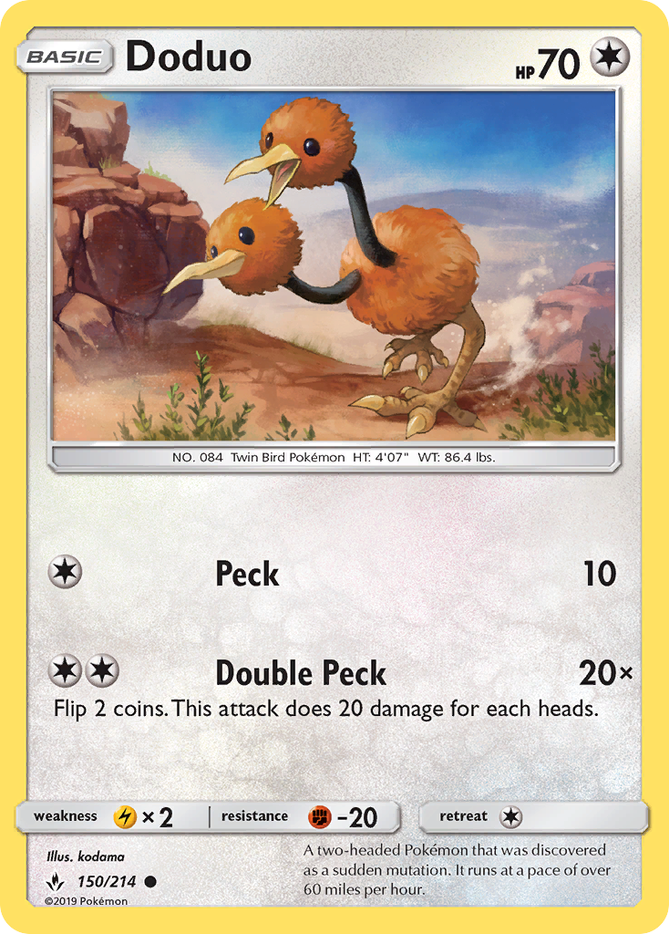 Doduo (150/214) [Sun & Moon: Unbroken Bonds] | Good Games Modbury