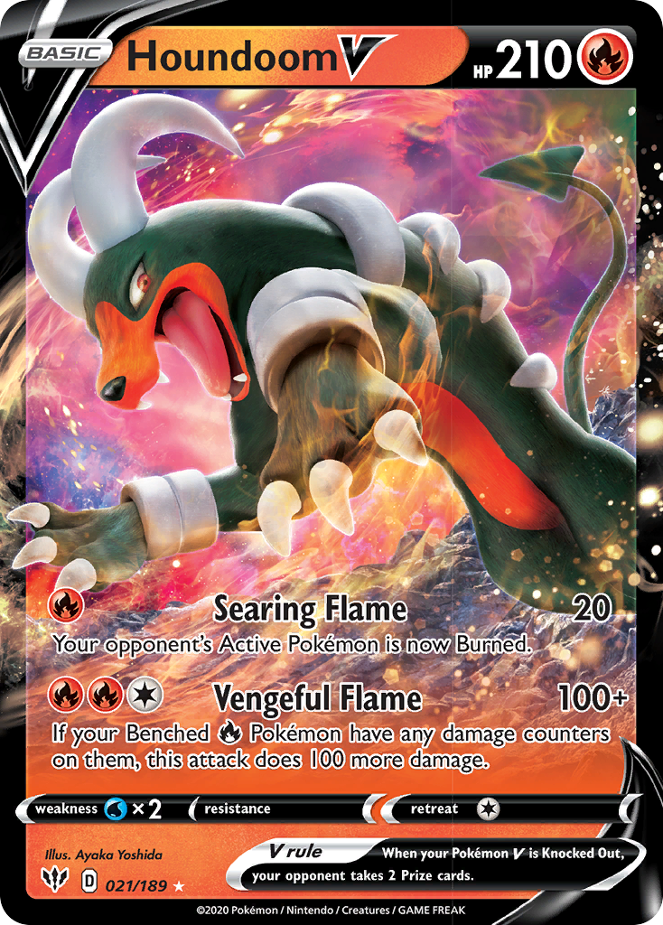 Houndoom V (021/189) [Sword & Shield: Darkness Ablaze] | Good Games Modbury