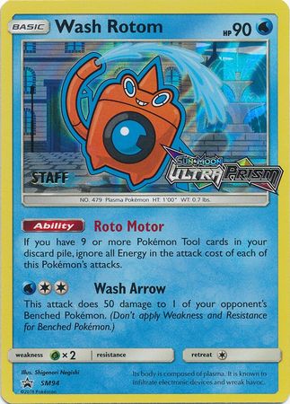 Wash Rotom (SM94) (Staff Prerelease Promo) [Sun & Moon: Black Star Promos] | Good Games Modbury