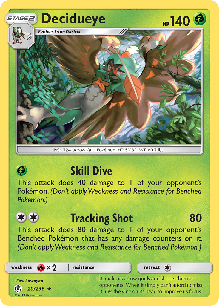 Decidueye (20/236) [Sun & Moon: Cosmic Eclipse] | Good Games Modbury