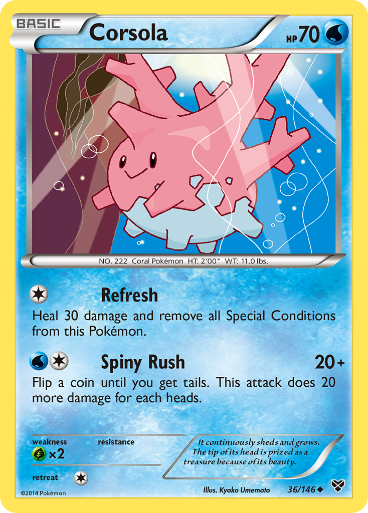 Corsola (36/146) [XY: Base Set] | Good Games Modbury