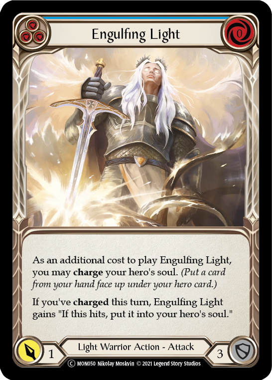 Engulfing Light (Blue) [U-MON050-RF] (Monarch Unlimited)  Unlimited Rainbow Foil | Good Games Modbury