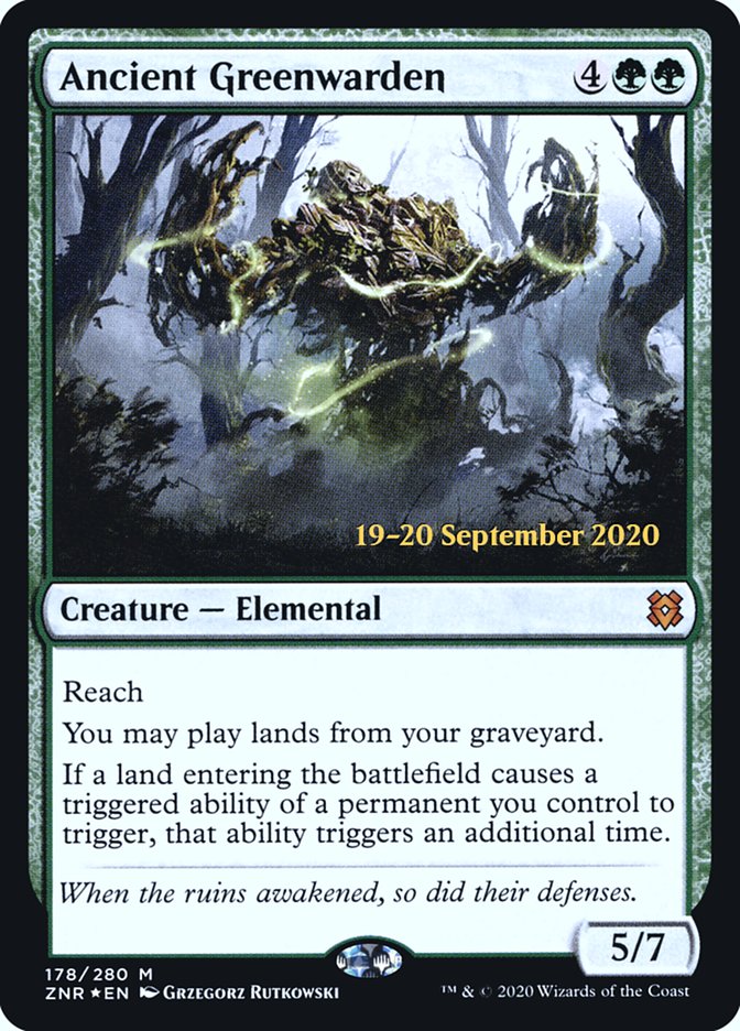 Ancient Greenwarden [Zendikar Rising Prerelease Promos] | Good Games Modbury