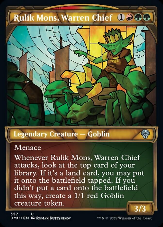 Rulik Mons, Warren Chief (Showcase Textured) [Dominaria United] | Good Games Modbury