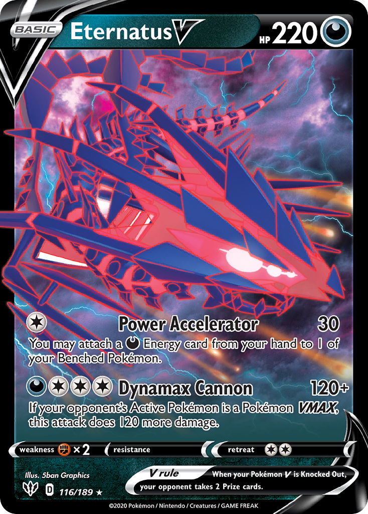 Eternatus V (116/189) (Jumbo Card) [Sword & Shield: Darkness Ablaze] | Good Games Modbury