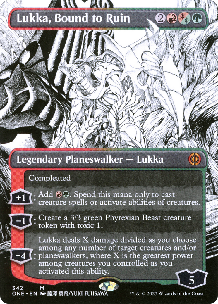 Lukka, Bound to Ruin (Borderless Manga) [Phyrexia: All Will Be One] | Good Games Modbury