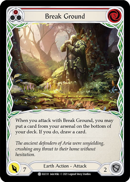 Break Ground (Red) [ELE131] (Tales of Aria)  1st Edition Normal | Good Games Modbury