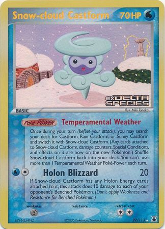 Snow-cloud Castform (29/113) (Stamped) [EX: Delta Species] | Good Games Modbury