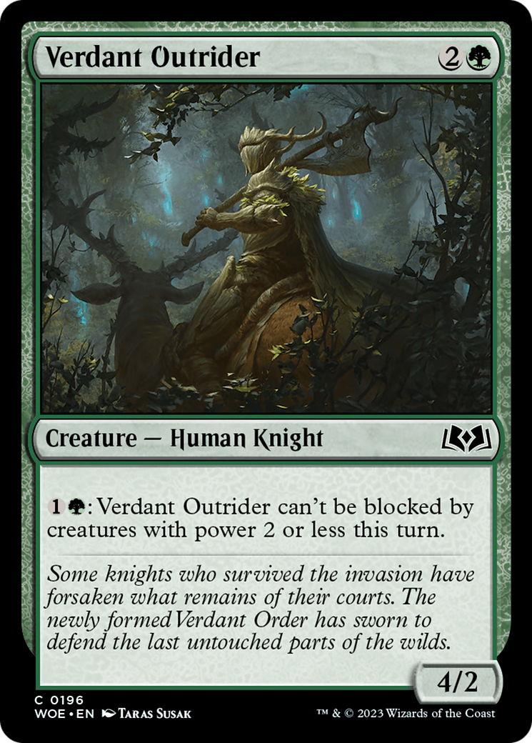 Verdant Outrider [Wilds of Eldraine] | Good Games Modbury