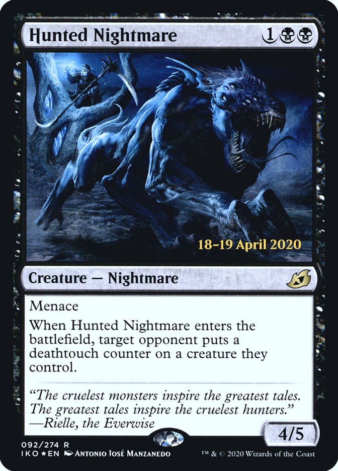 Hunted Nightmare [Ikoria: Lair of Behemoths Prerelease Promos] | Good Games Modbury