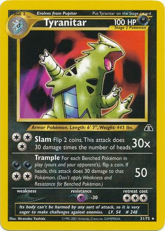 Tyranitar (31/75) [Neo Discovery Unlimited] | Good Games Modbury