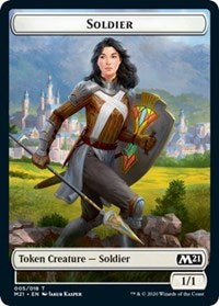 Soldier // Weird Double-Sided Token [Core Set 2021 Tokens] | Good Games Modbury