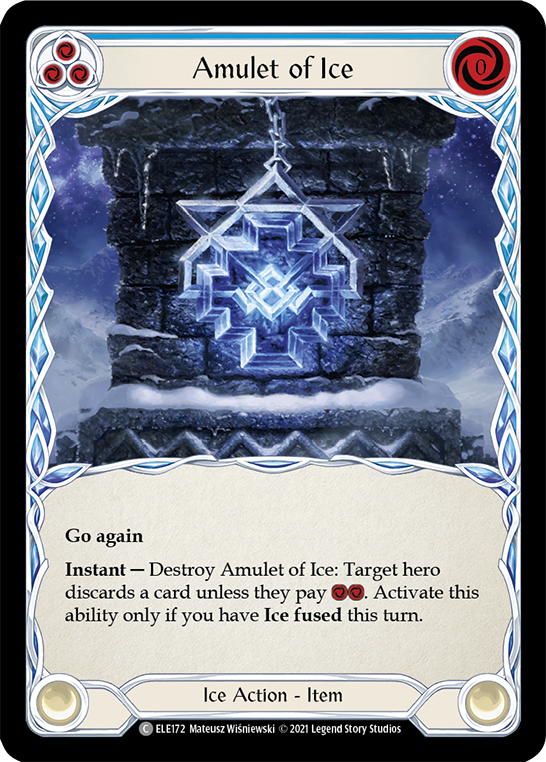 Amulet of Ice [ELE172] (Tales of Aria)  1st Edition Rainbow Foil | Good Games Modbury