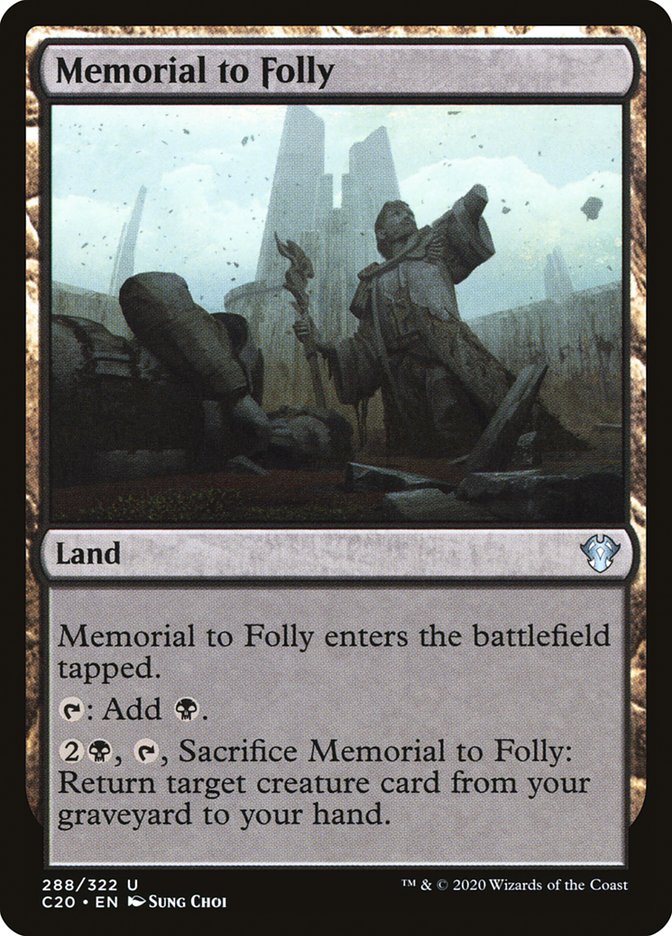 Memorial to Folly [Commander 2020] | Good Games Modbury