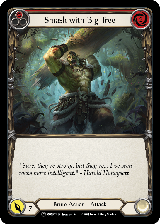 Smash with Big Tree (Red) [U-MON226-RF] (Monarch Unlimited)  Unlimited Rainbow Foil | Good Games Modbury