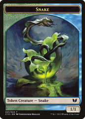 Snake (021) // Saproling Double-Sided Token [Commander 2015 Tokens] | Good Games Modbury