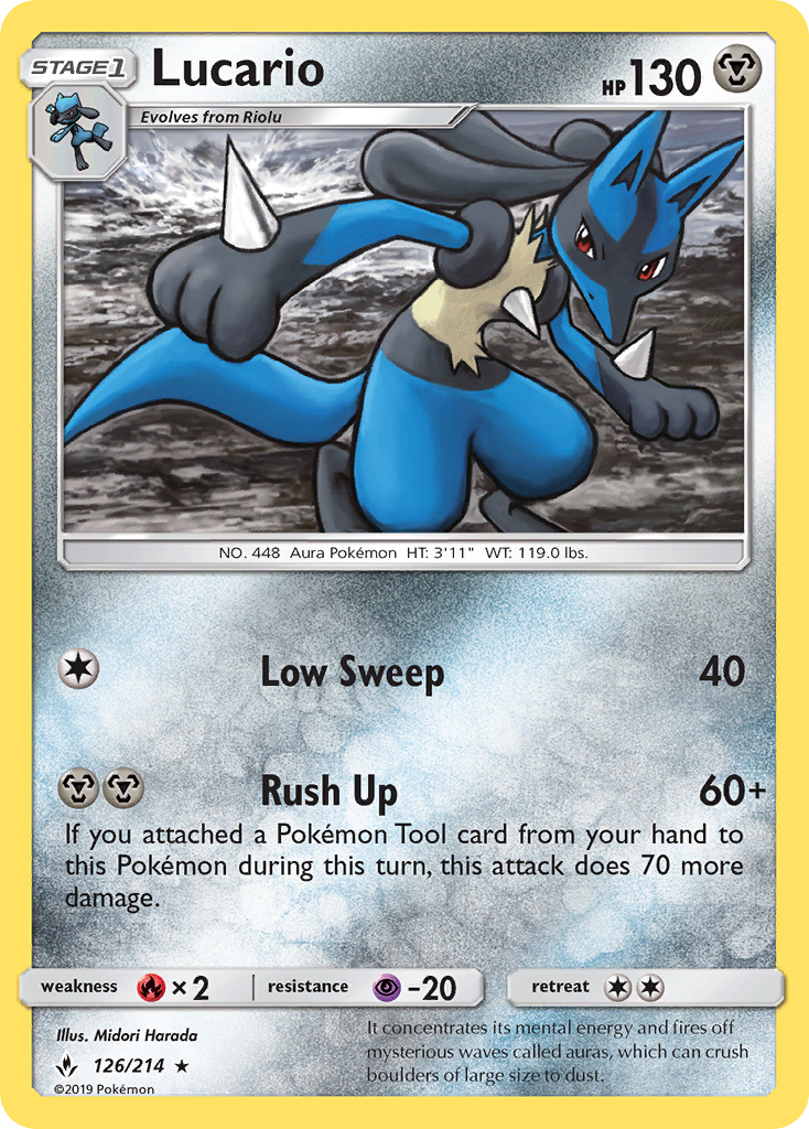 Lucario (126/214) [Sun & Moon: Unbroken Bonds] | Good Games Modbury